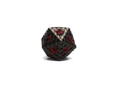 35mm Eye of the Dragon D20 - Gun Metal Crimson