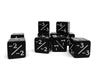 10 Piece Counter Dice D6 Black - Minus