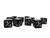 10 Piece Counter Dice D6 Black - Minus