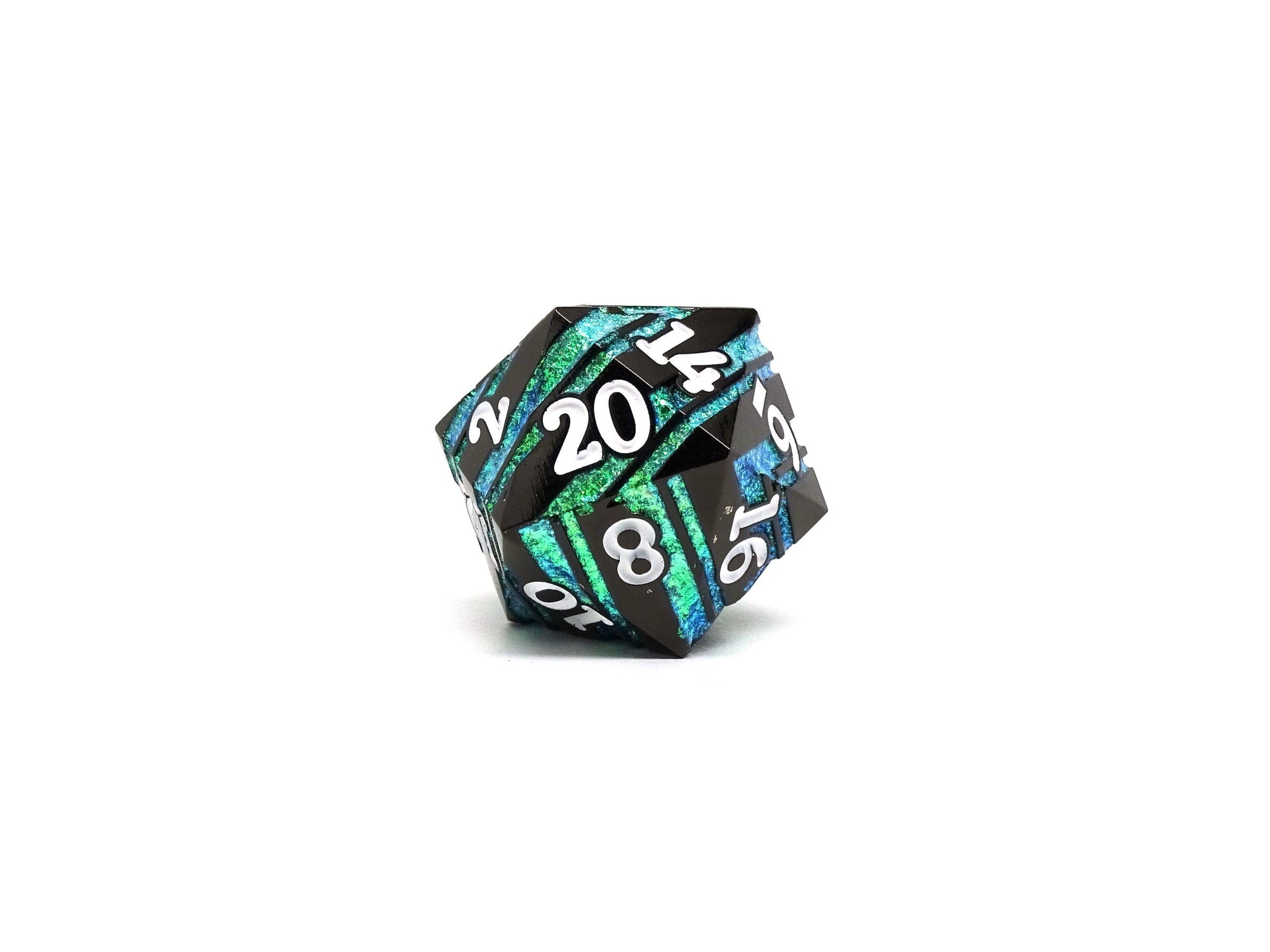 35mm Gun Metal D20 - Aqua Shine