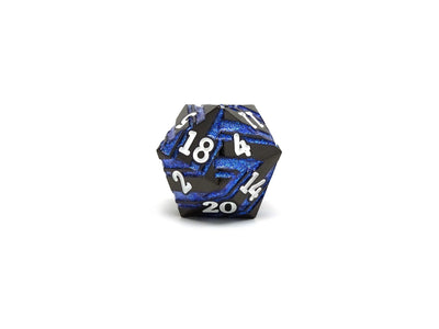 35mm Gun Metal D20 - Shimmering Blue