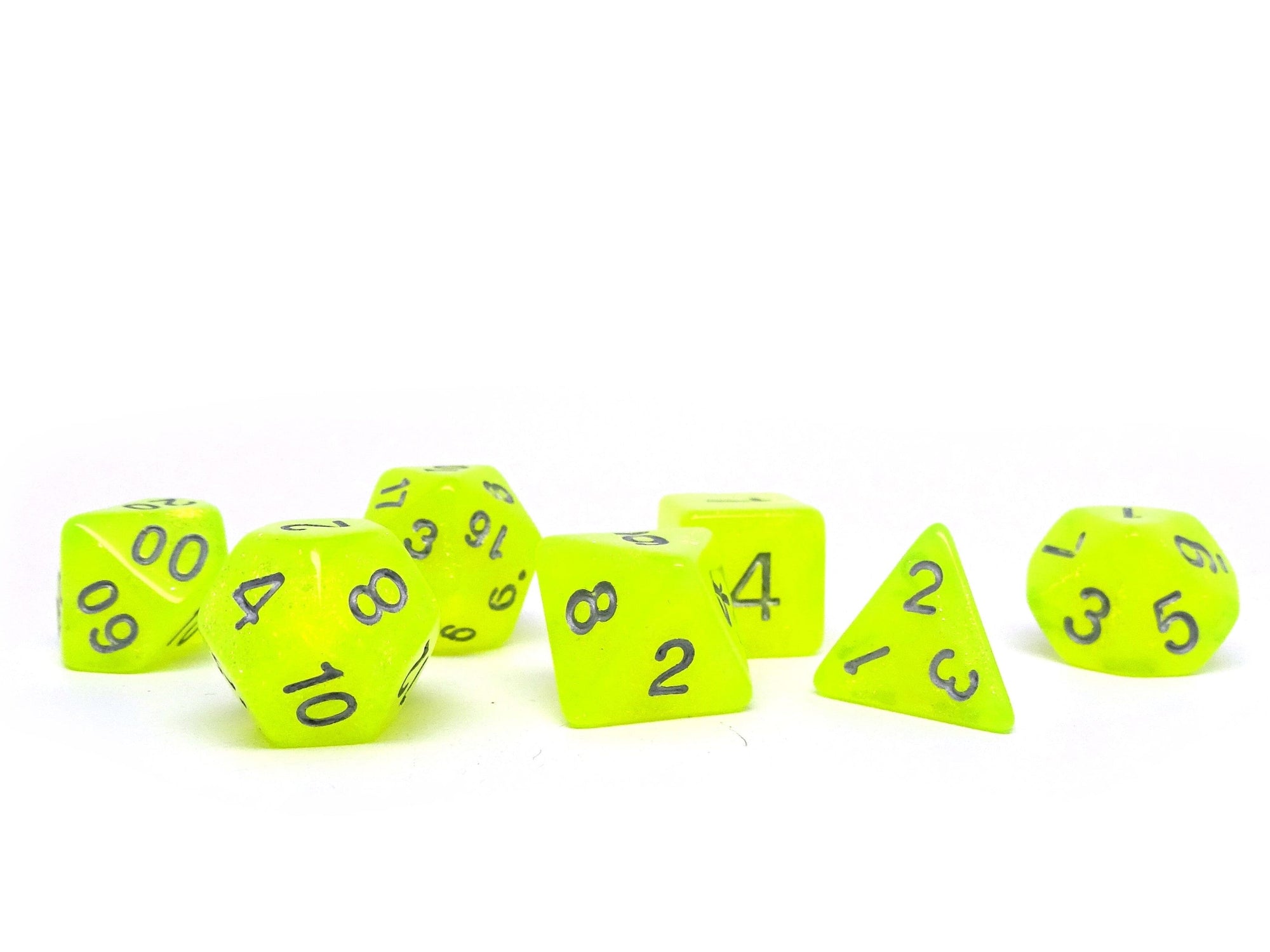 Neon Yellow - 7 Piece Dice Set