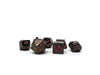 Blunt Tipped Gunmetal Enchanted Specks - Metal 7 Piece Dice Set