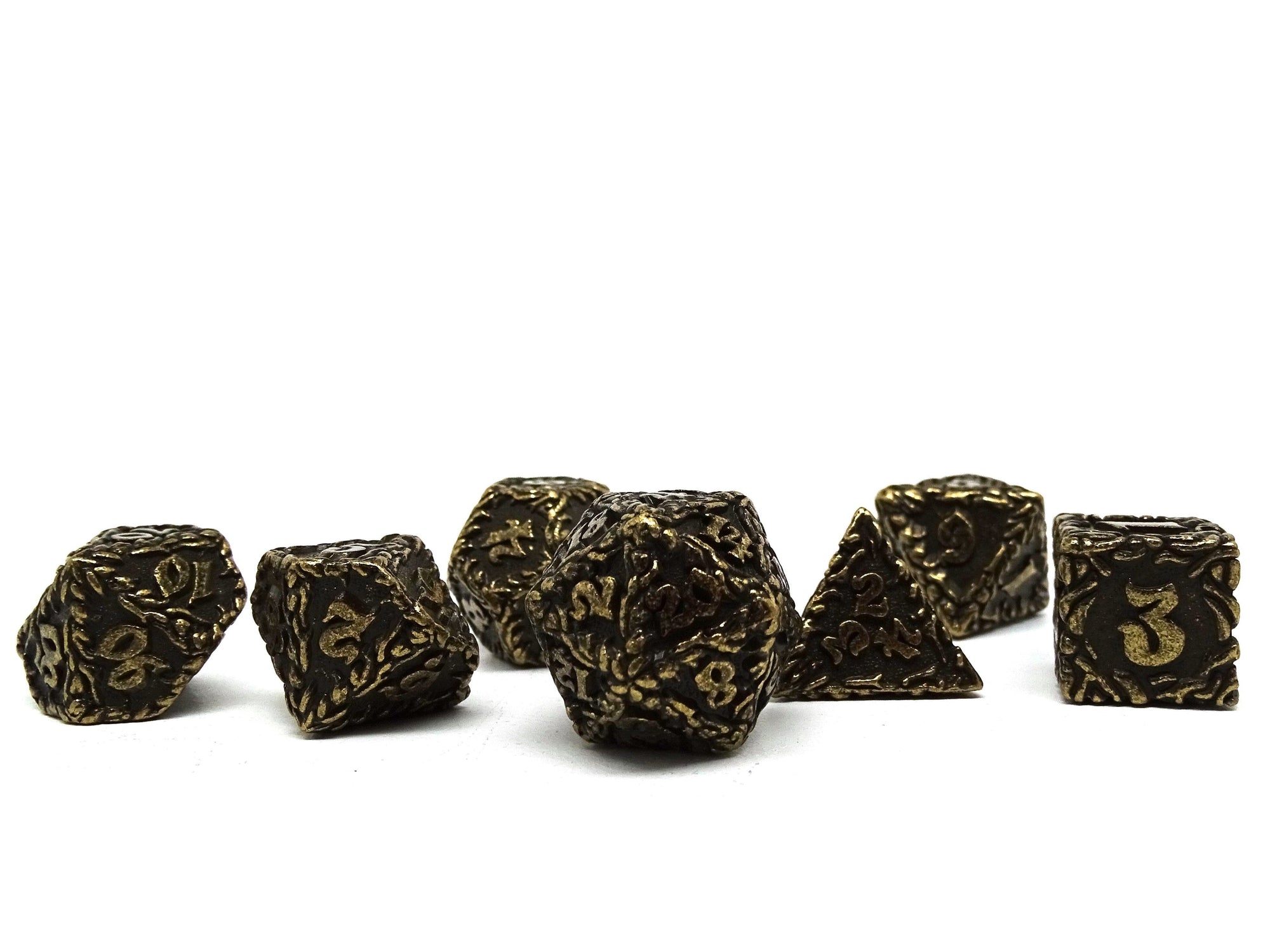 Stealth Legendary Gold - 7 Piece Metal Dice Set
