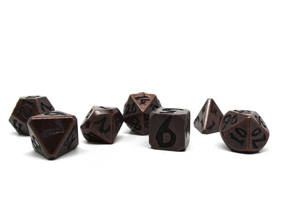 Blunt Tipped Legendary Copper - Metal 7 Piece Dice Set