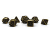 Blunt Tipped Webs Legendary Gold - Metal 7 Piece Dice Set