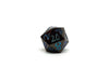 Blunt Tipped Gunmetal Enchanted Blue - Metal 7 Piece Dice Set