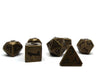 Blunt Tipped Legendary Gold - Metal 7 Piece Dice Set