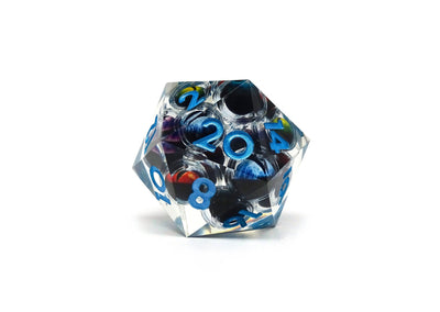 55mm Giant Eyes D20 - Blue Numbering