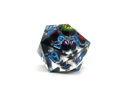 55mm Giant Eyes D20 - Blue Numbering