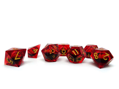 Crimson Eyes Sharp Edge Dice Set