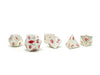 Silver Metal Eye of the Dragon Dice Set - Red