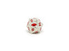 Silver Metal Eye of the Dragon Dice Set - Red