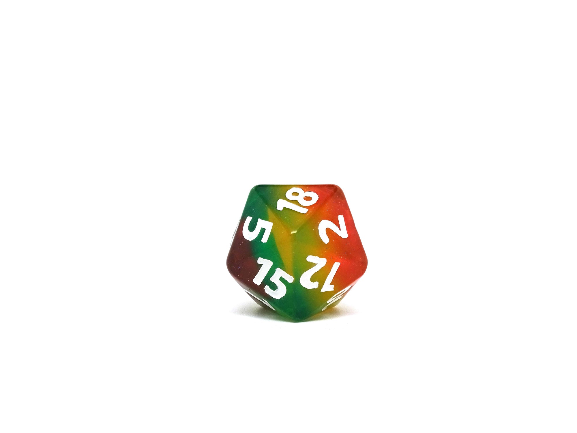 55mm Red, Yellow, Green, Purple D20