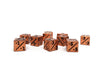 10 Piece Metal Counter Dice D6 - 12mm Legendary Copper Minus