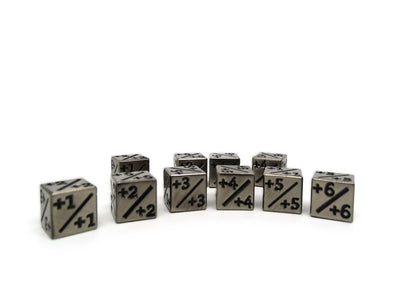 10 Piece Metal Counter Dice D6 - 12mm Legendary Copper Plus