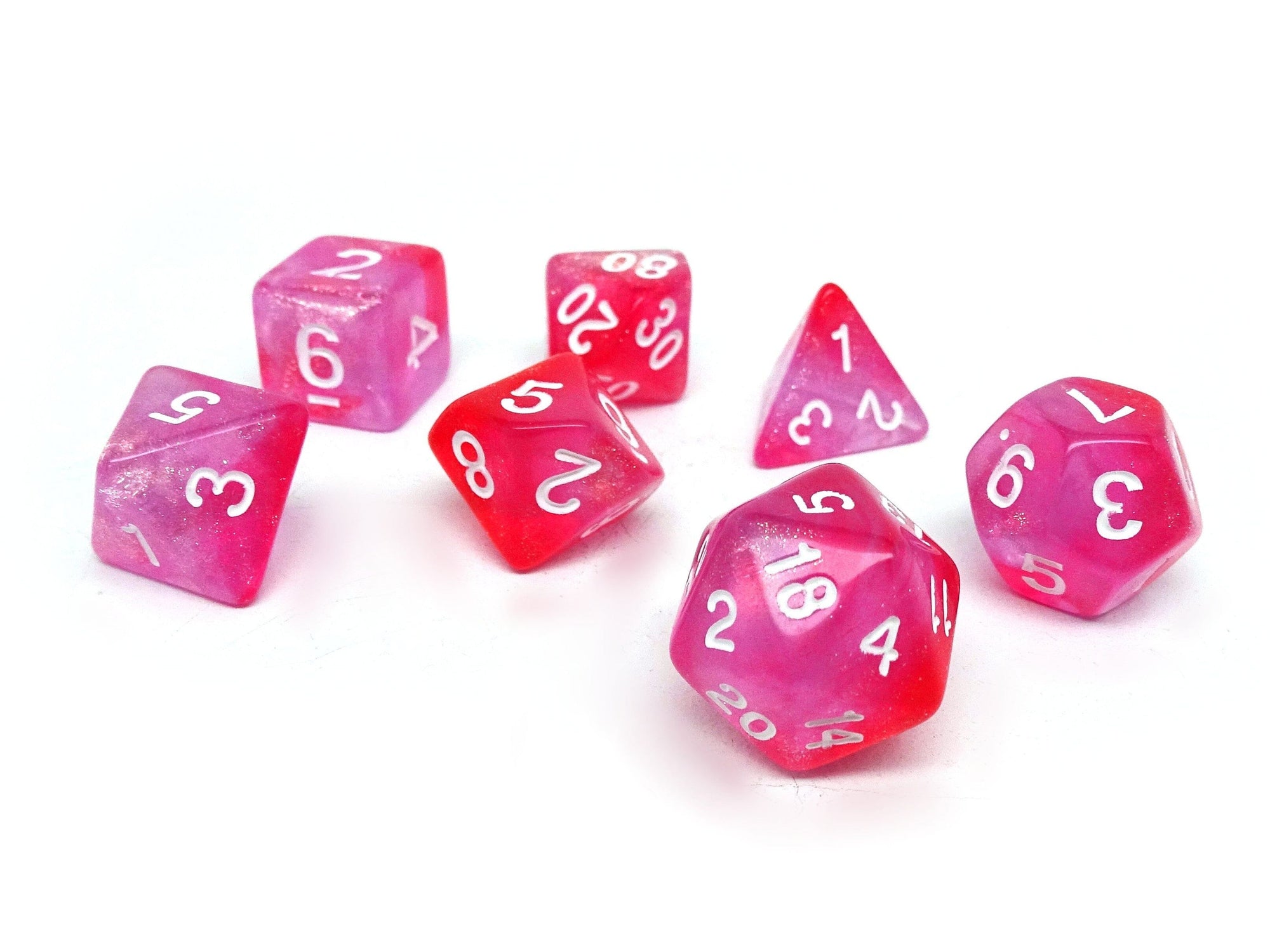 Cherry Hexbomb - 7 Piece Dice Set