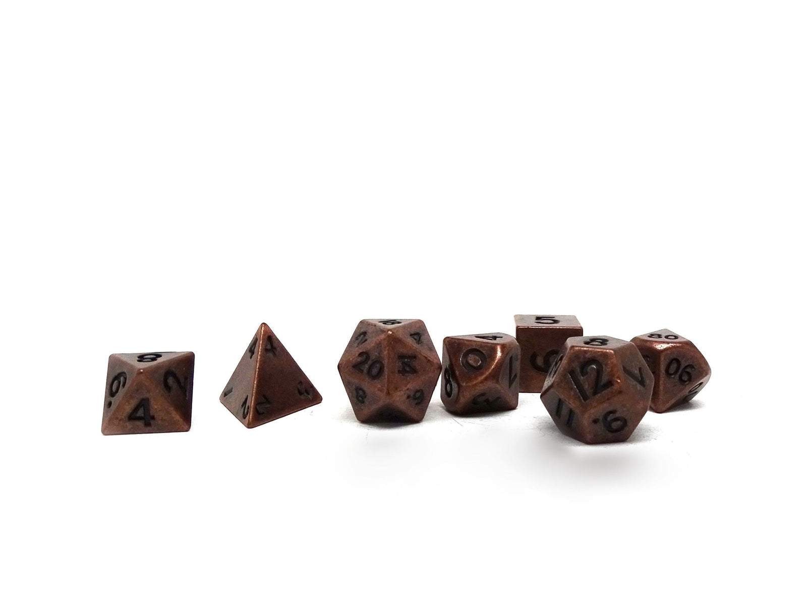 mini copper dice set