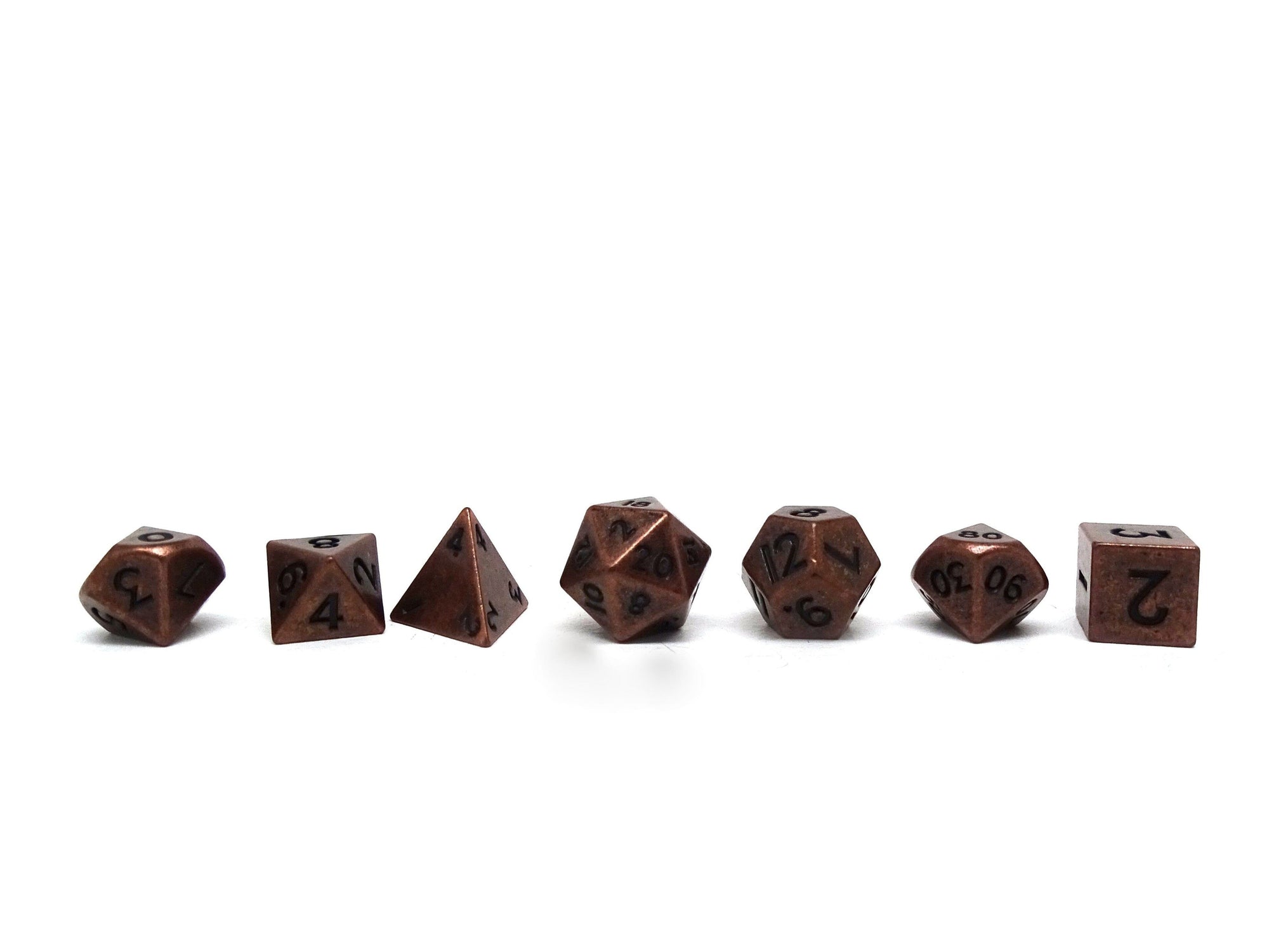 Mini Legendary Copper - 7 Piece Metal Dice Set