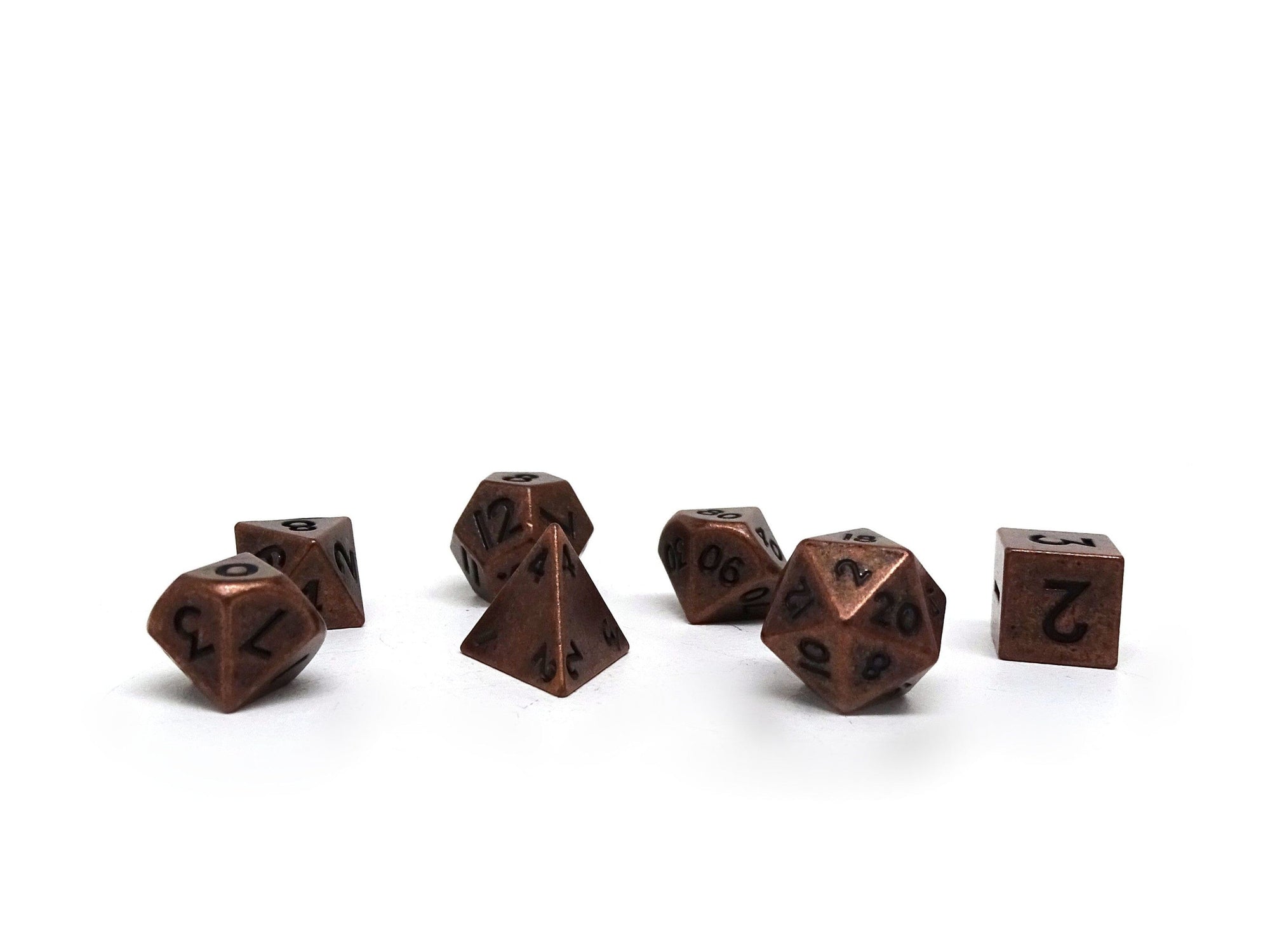 Mini Legendary Copper - 7 Piece Metal Dice Set