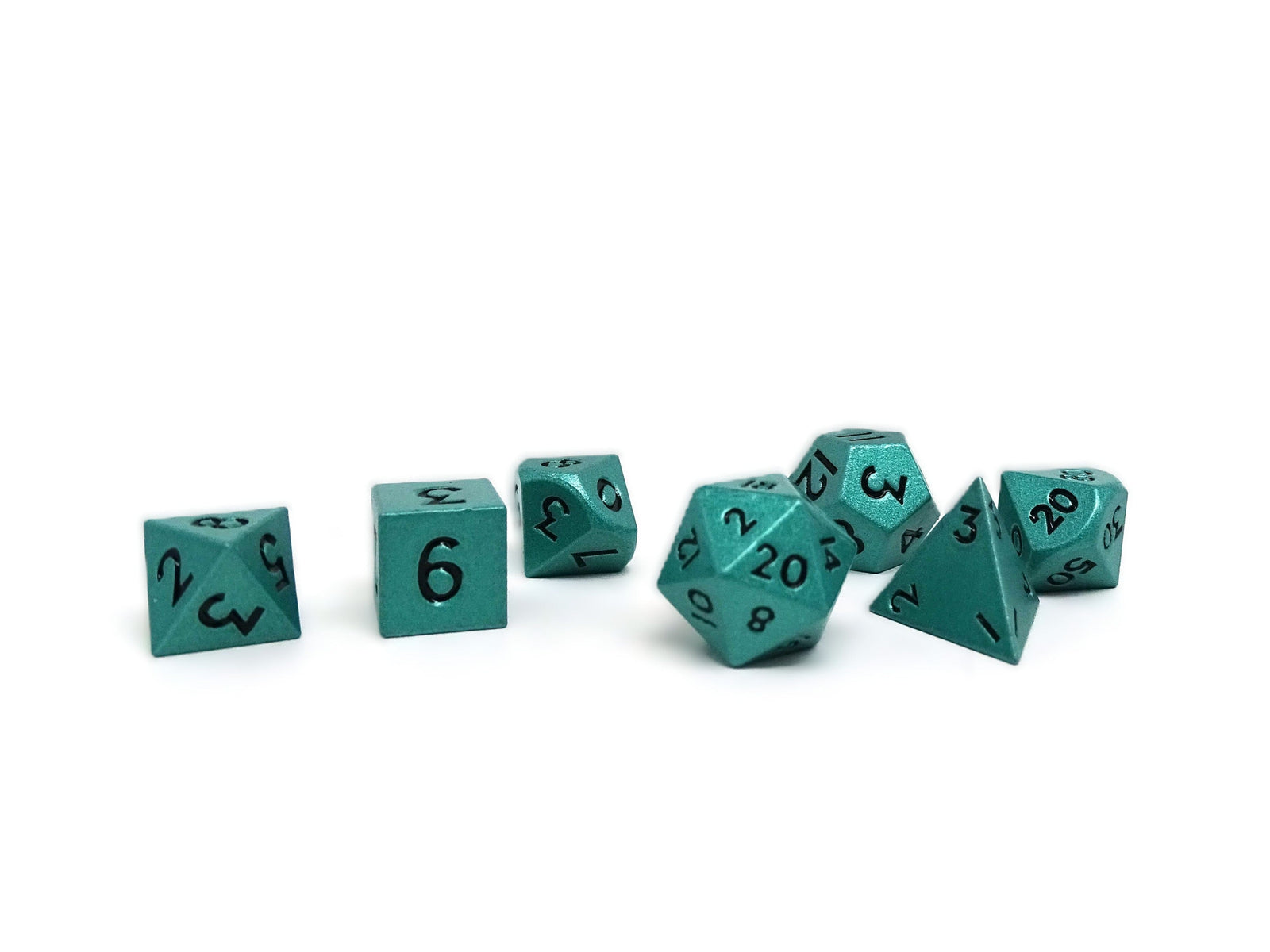 Mini Patinasteel - 7 Piece Metal Dice Set