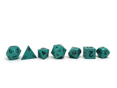 Mini Patinasteel - 7 Piece Metal Dice Set