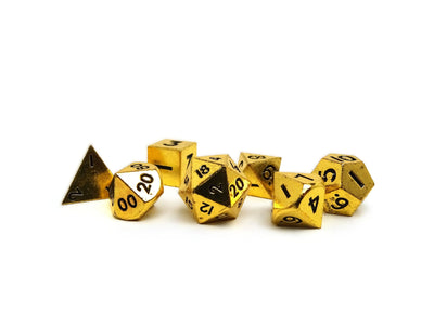 Mini Gold - 7 Piece Metal Dice Set