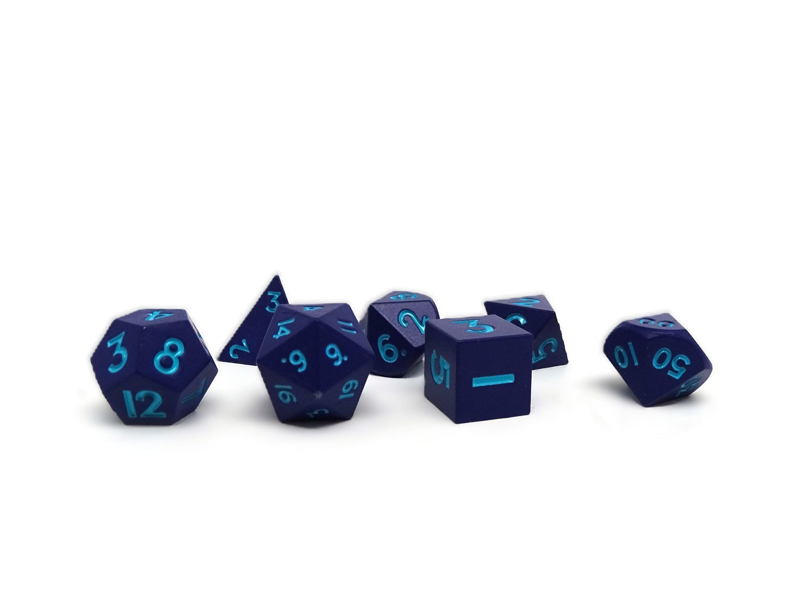Mini Midnight Alloy - 7 Piece Metal Dice Set