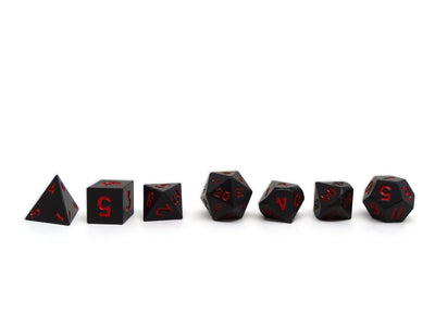 Mini Shadowsteel - 7 Piece Metal Dice Set