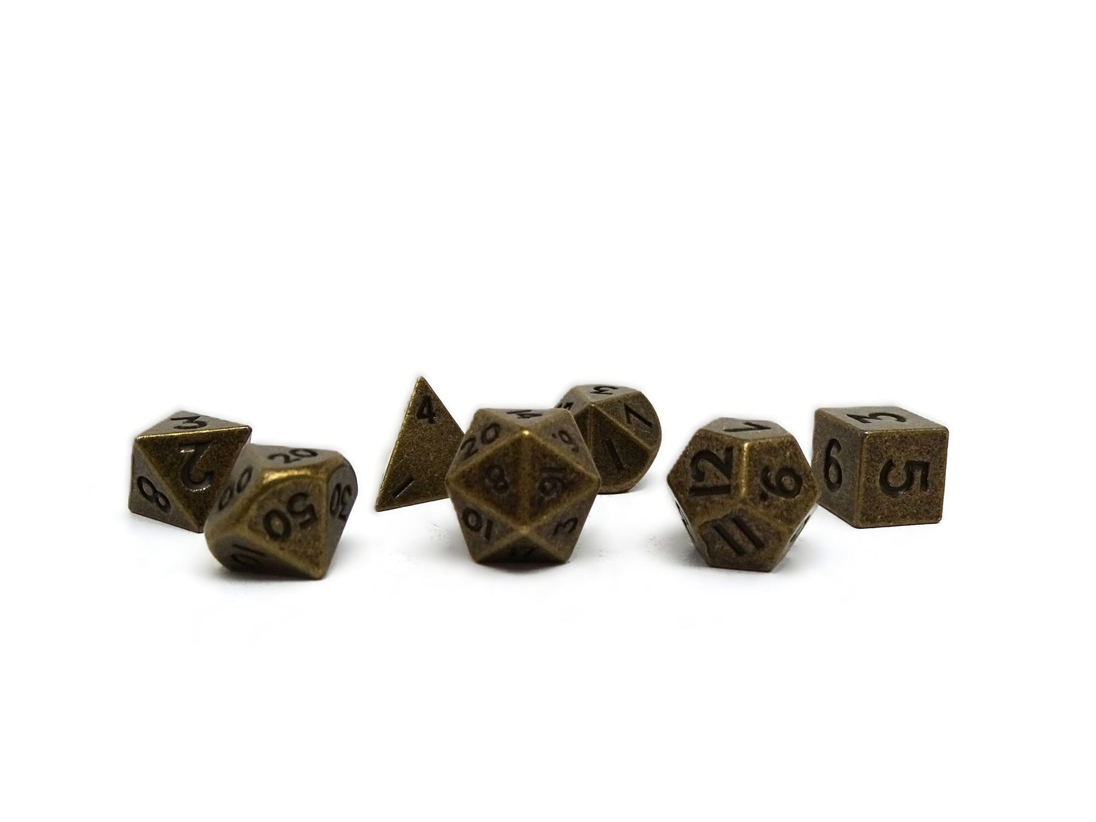 Mini Legendary Gold - 7 Piece Metal Dice Set
