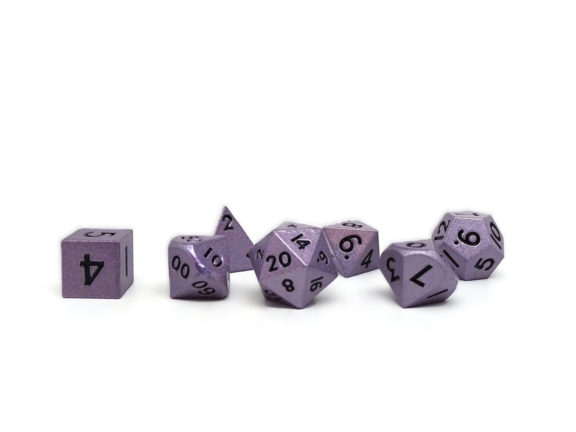 Mini Forget Violet Slate - 7 Piece Metal Dice Set