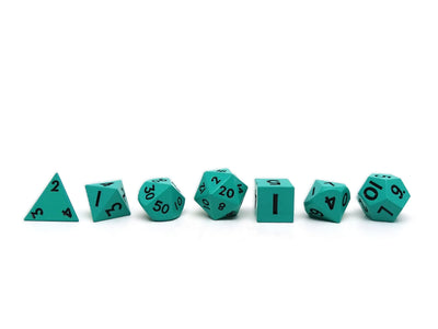Mini Aquasteel - 7 Piece Metal Dice Set