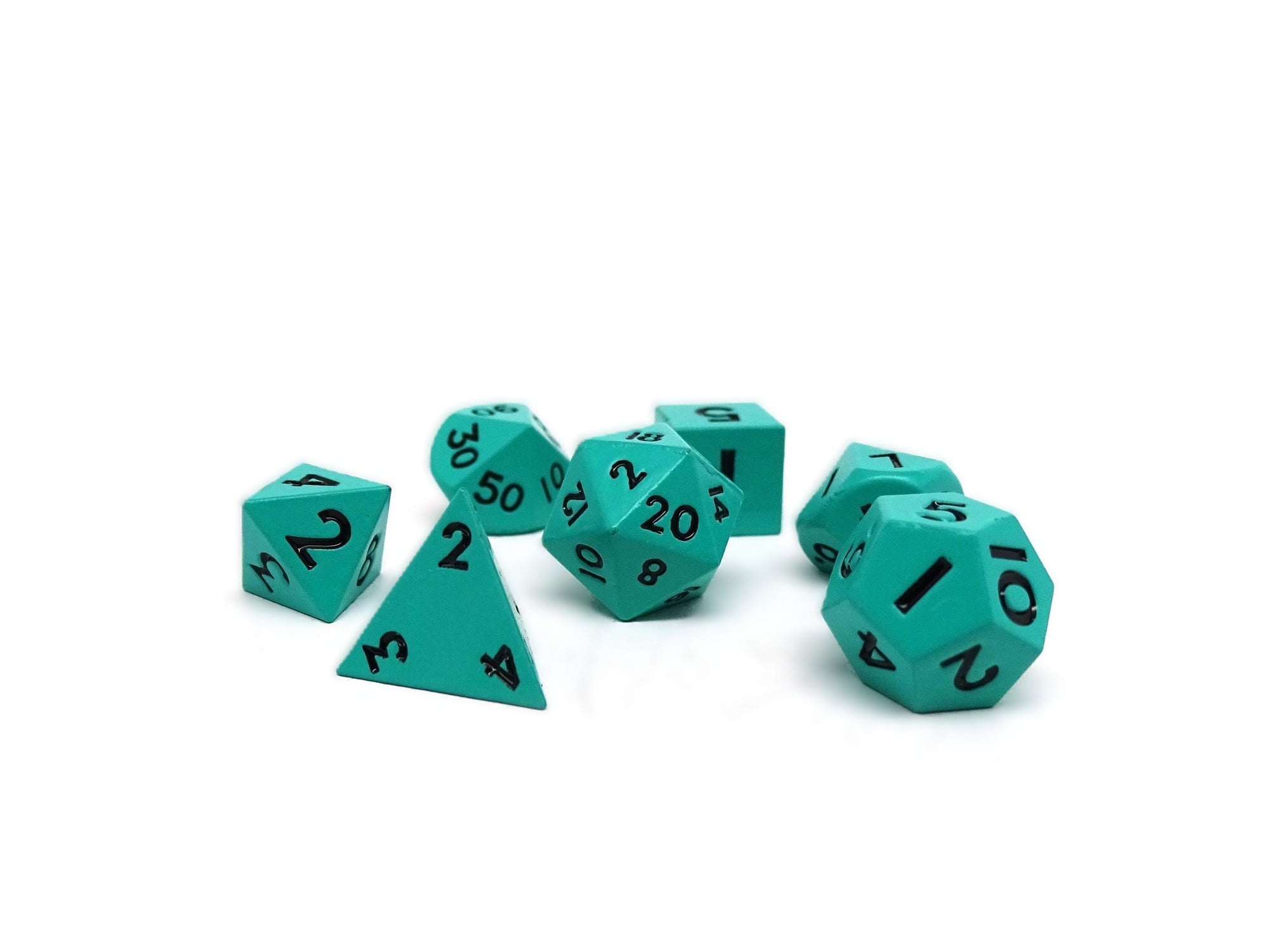 Mini Aquasteel - 7 Piece Metal Dice Set