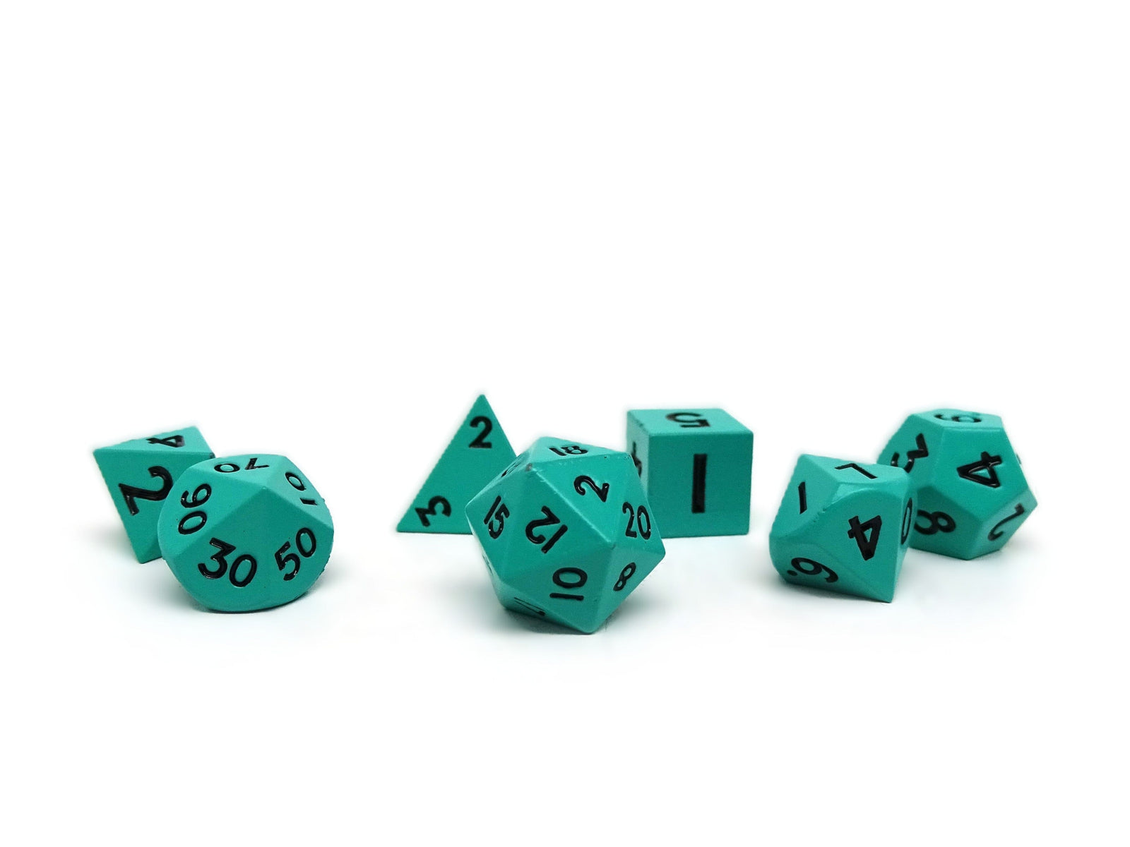 Mini Aquasteel - 7 Piece Metal Dice Set