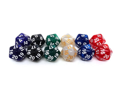 12 Pack of Spin Down D20 Dice