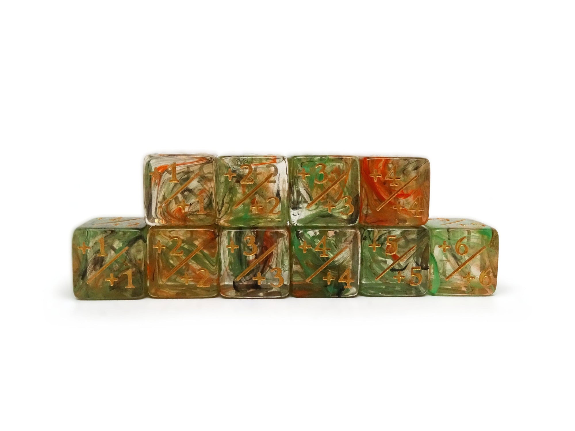 10 Piece Counter Dice D6 - Autumn Arcana - Plus