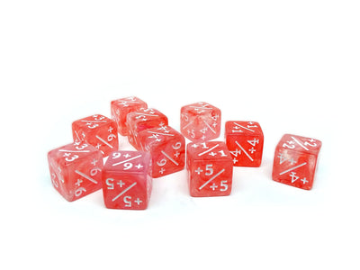 10 Piece Counter Dice D6 - Salmon Spark - Plus