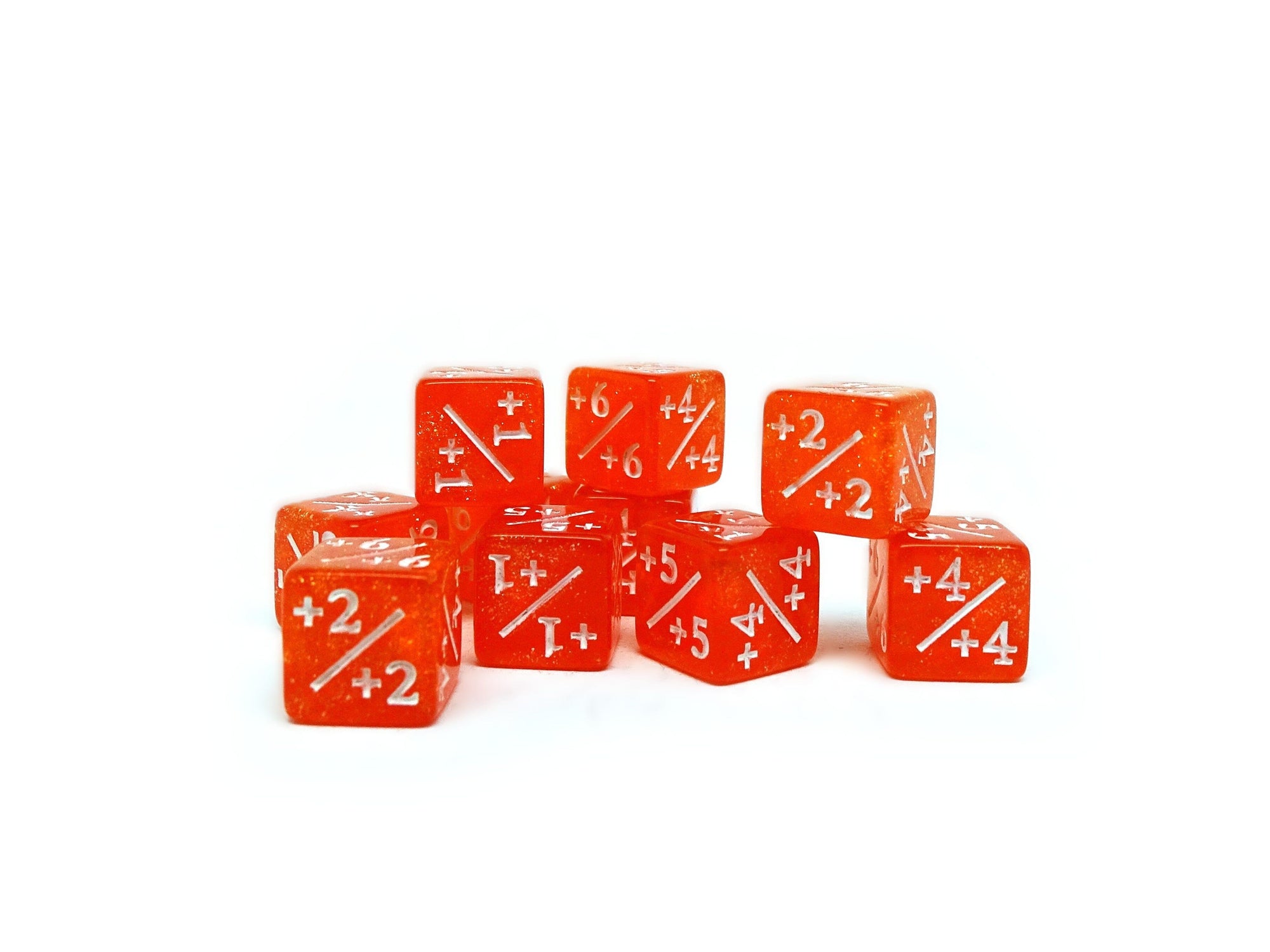 10 Piece Mini 12mm Counter Dice D6 - Sunstrike - Plus