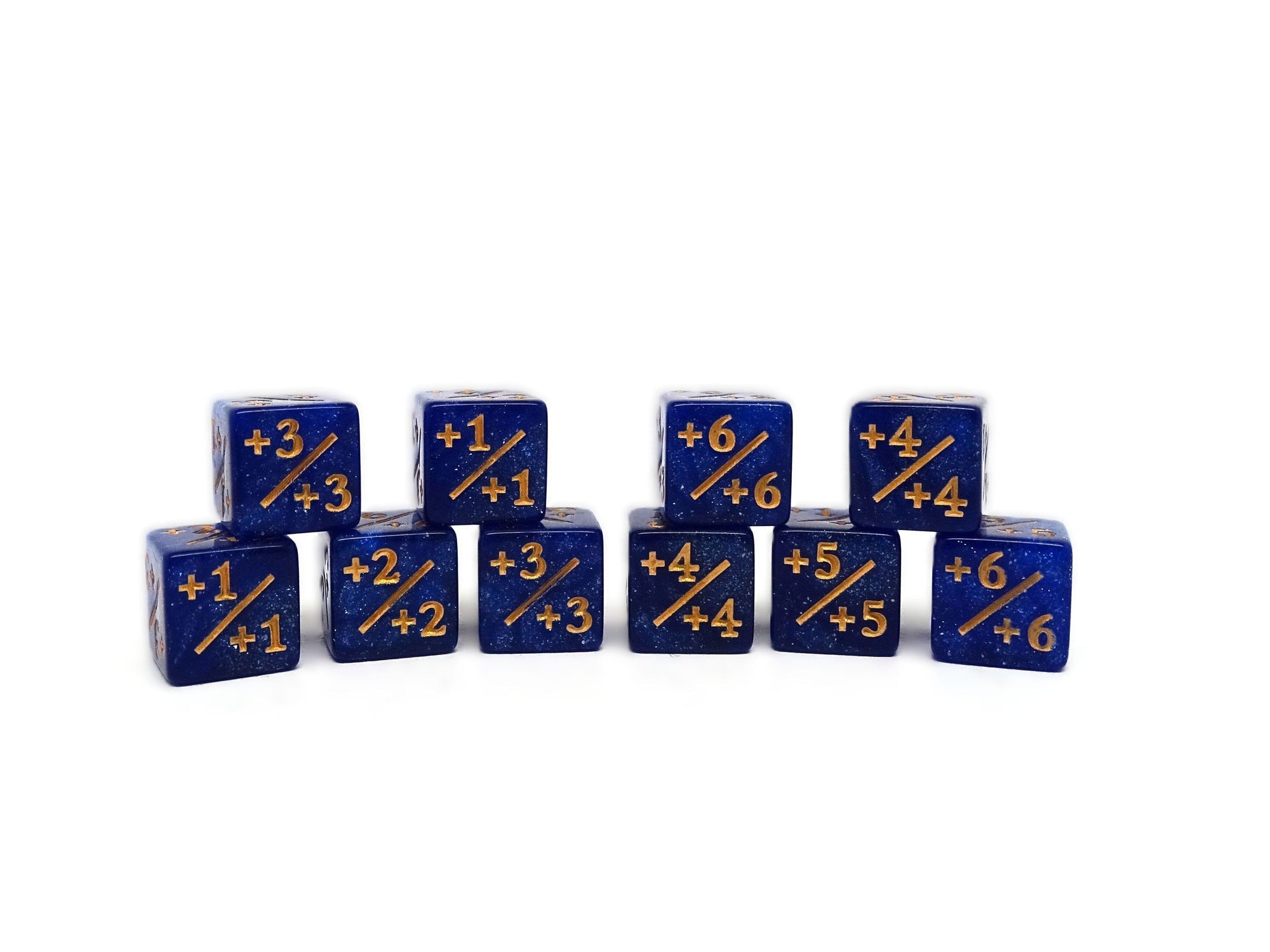 10 Piece Mini 12mm Counter Dice D6 - Wizard's Ledger - Plus