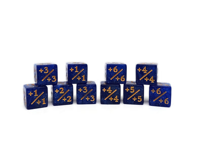 10 Piece Mini 12mm Counter Dice D6 - Wizard's Ledger - Plus
