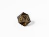 35mm Limited Edition Gold Dragon Face Metal Dice D20