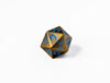 35mm Limited Edition Gold Dragon Face Metal Dice D20