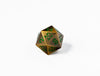 35mm Limited Edition Gold Dragon Face Metal Dice D20