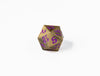 35mm Limited Edition Gold Dragon Face Metal Dice D20