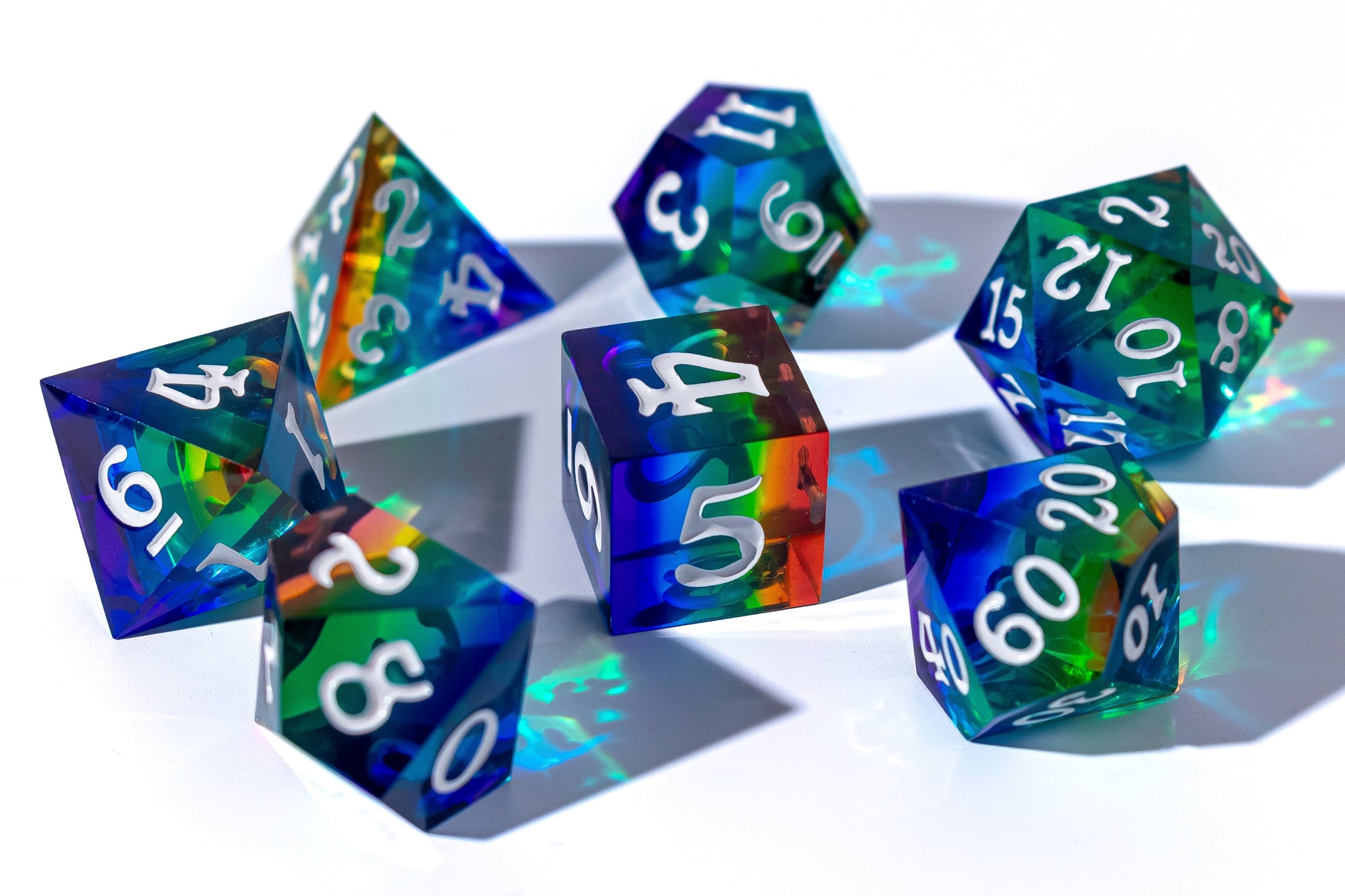 rainbow sharp edge dice