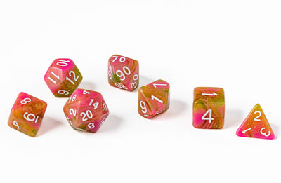 Celestial Bubblegum - 7 Piece Dice Set