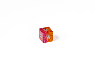 Pink Fire - Glass Dice Set