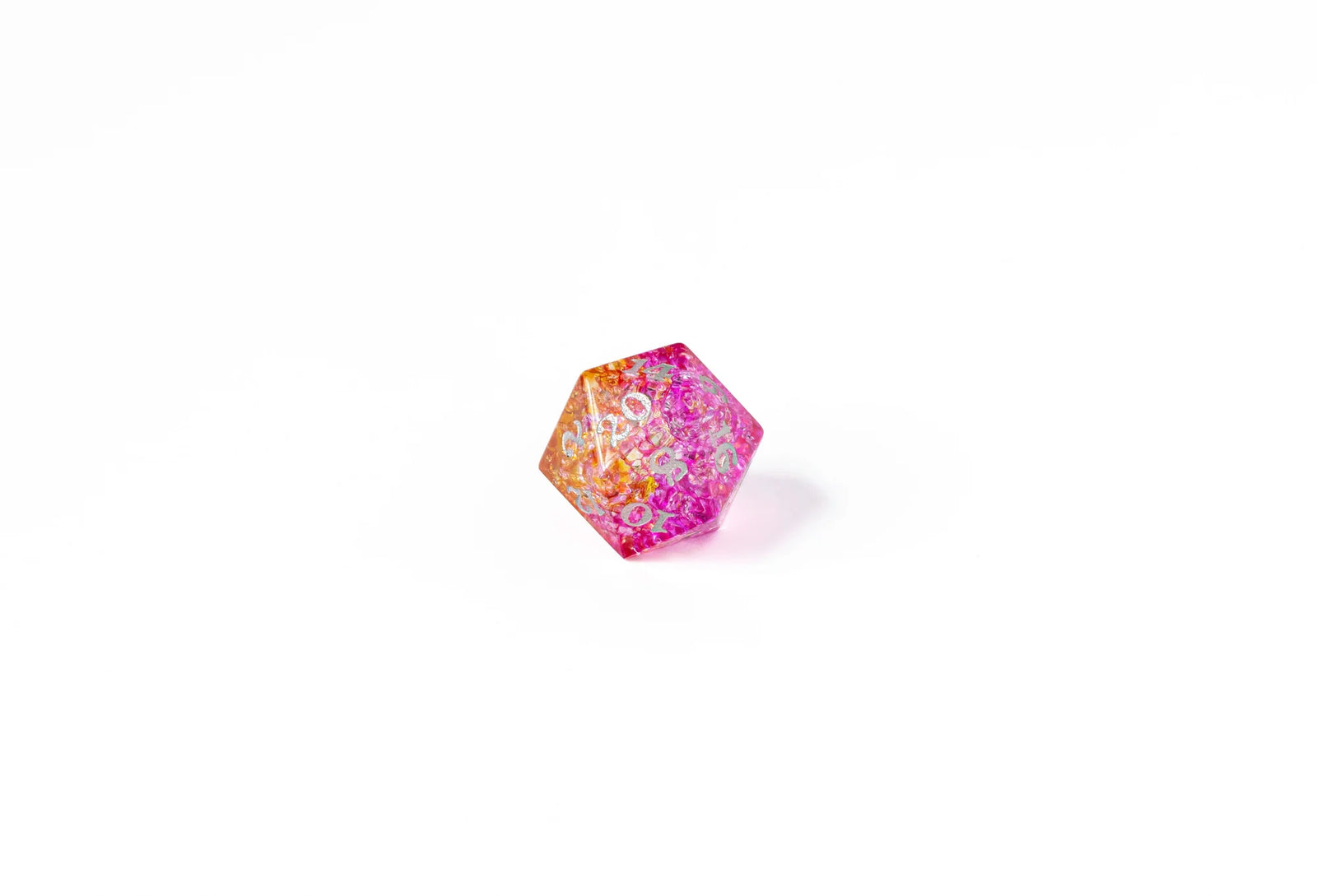 Pink Fire D20 - Glass Dice