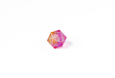 Pink Fire - Glass Dice Set