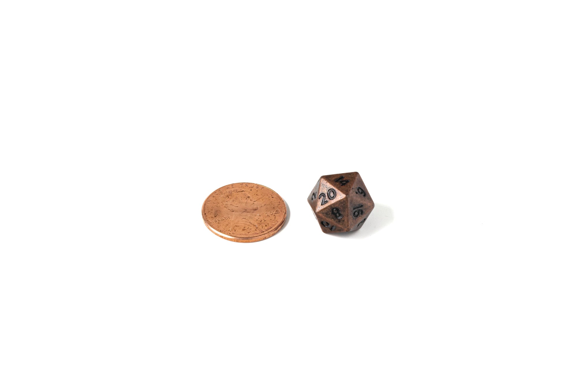 Mini Legendary Copper - 7 Piece Metal Dice Set